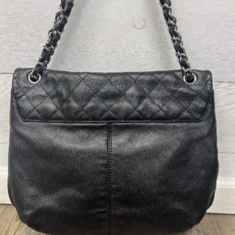 Chanel Lambskin Quilted Large Trianon Messenger Flap black